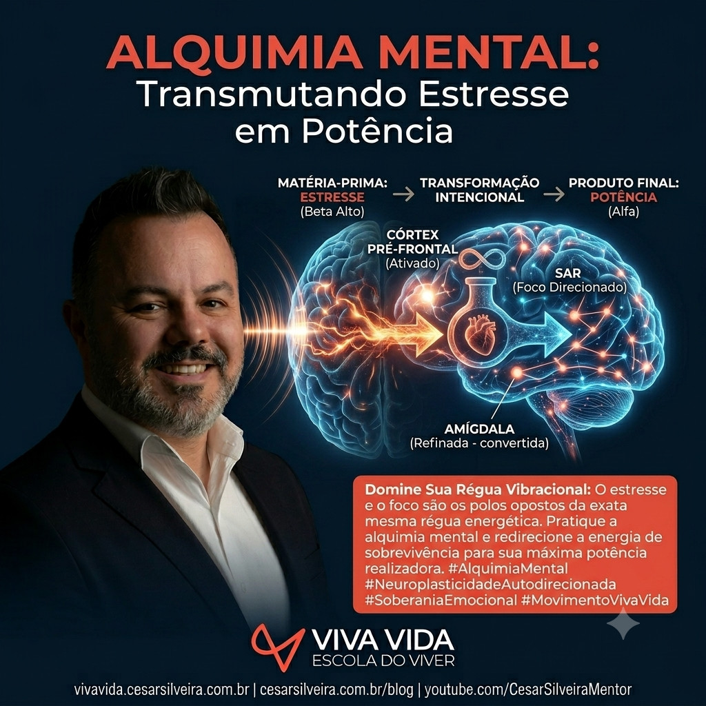 Alquimia Mental: Como a Neuroplasticidade e o Princípio da Polaridade transmutam estresse em potência