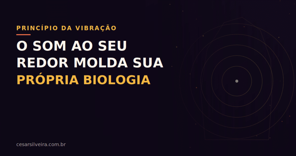 O som ao seu redor molda sua propria biologia - capa do artigo