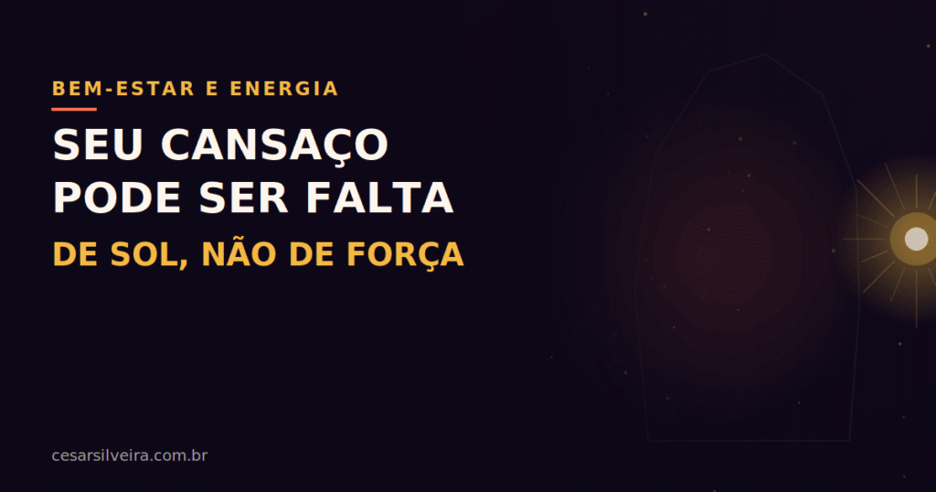 Vitamina D e humor - sol quebrando atraves da silhueta, seu cansaco pode ser falta de sol