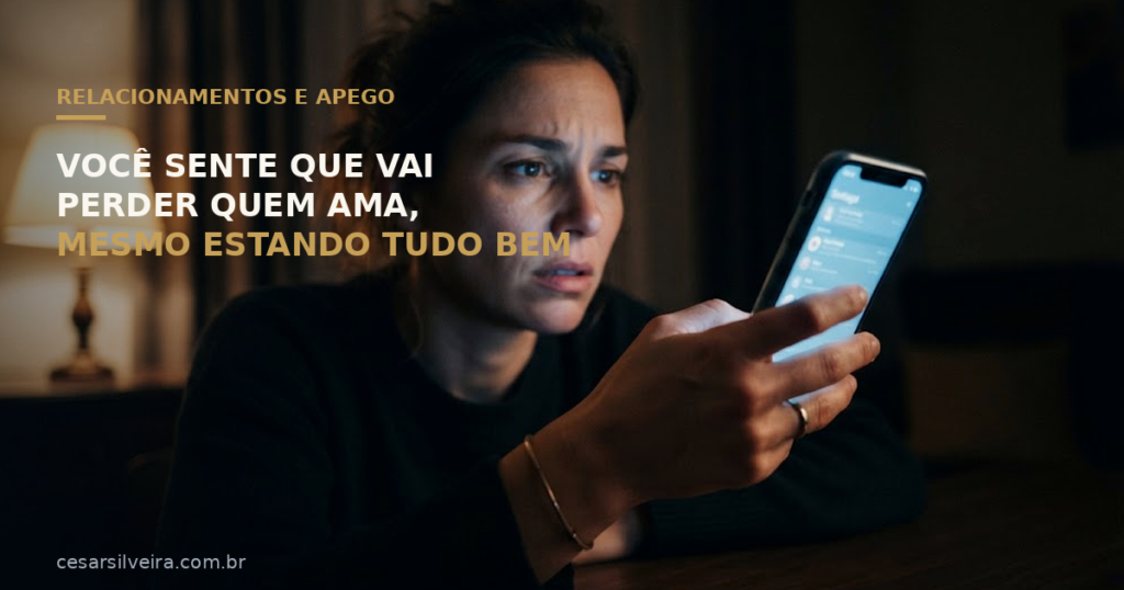 Apego Ansioso: Por Que Você Sente Que Vai Perder Quem Ama, Mesmo Quando Está Tudo Bem